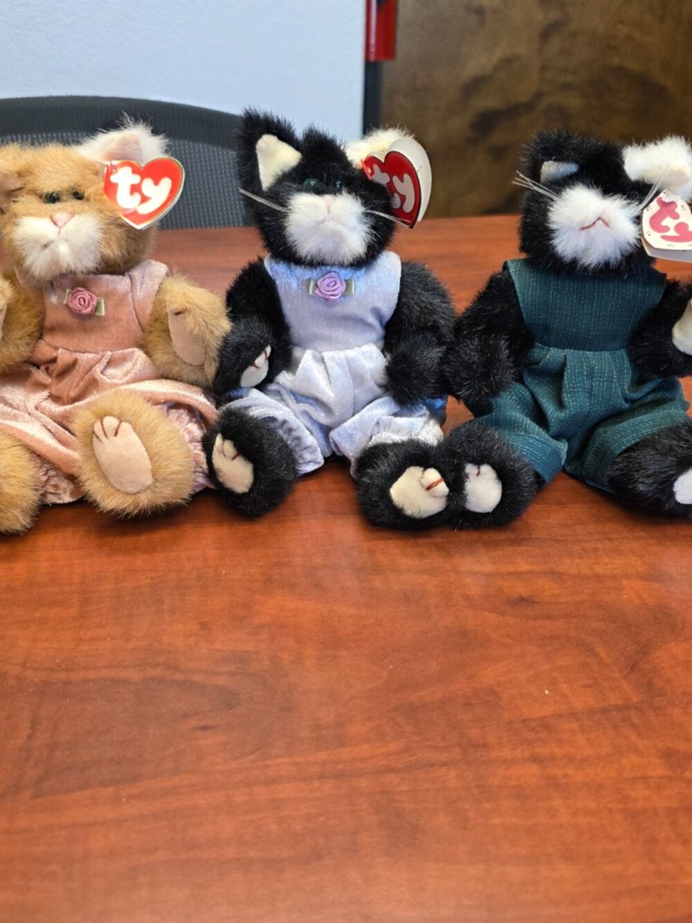 Set of 3 Ty Beanie Cats